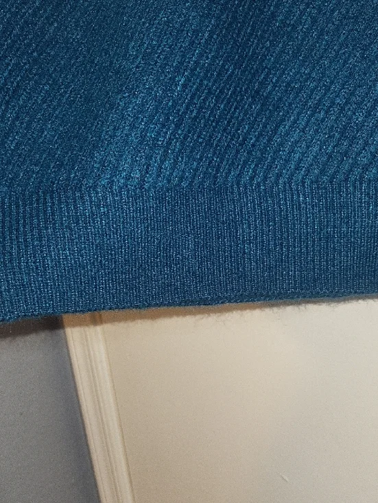Liz Claiborne Deep Teal Ribbed Pullover Sweater - Picture 4 of 5